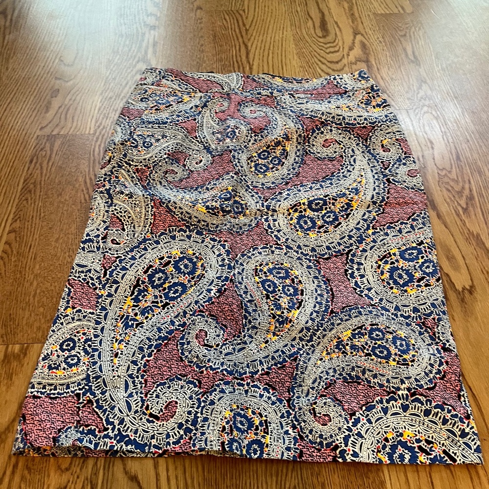 J crew multi color pencil skirt